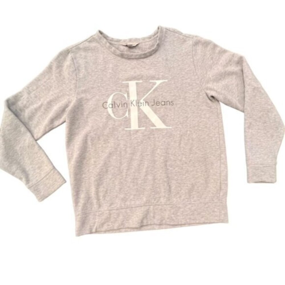 Calvin Klein Performance Logo Sweatshirt Women’s Heather Gray SOFT Size Small S